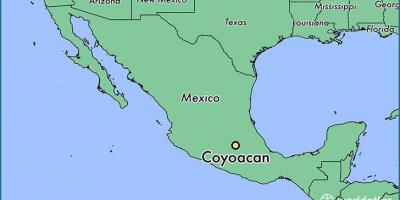 Койоакан в Мехико карте