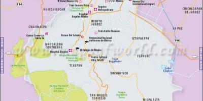 Мехико расположение карте 