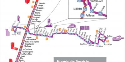 Карта метробуса Мехико 