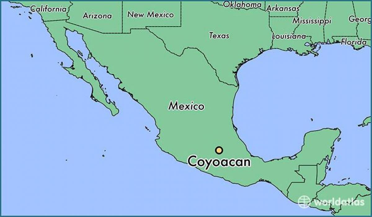 Койоакан в Мехико карте