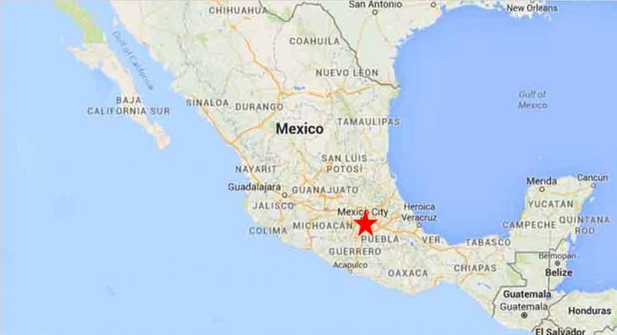 столица Мексики карте