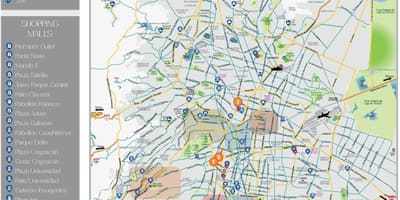 Карта Мехико достопримечательности