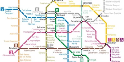 Мексика метро ДФ карте