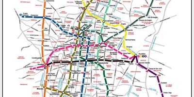 Карта Мехико транзитом