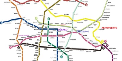 Мехико поезде на карте