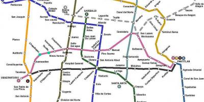 Карта Мехико автобус 