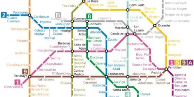 Мексика метро ДФ карте