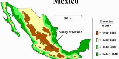 Карта долины Мехико
